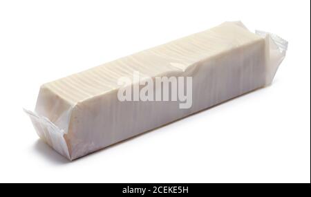 Saltine Crackers in a Plastic Bag Isolated on White. Stock Photo