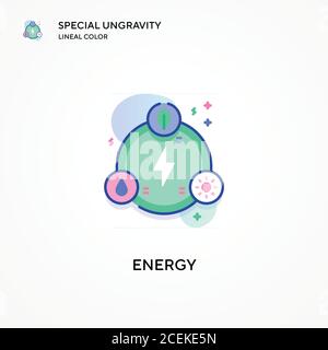 Sun energy special ungravity lineal color icon. Modern vector ...
