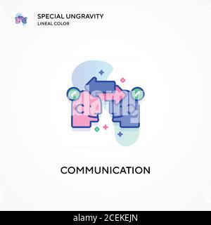 Communication special ungravity lineal color icon. Modern vector ...