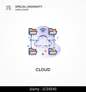 Network special ungravity lineal color icon. Modern vector illustration ...
