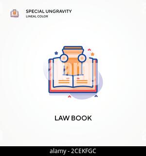 Law special ungravity lineal color icon. Modern vector illustration ...