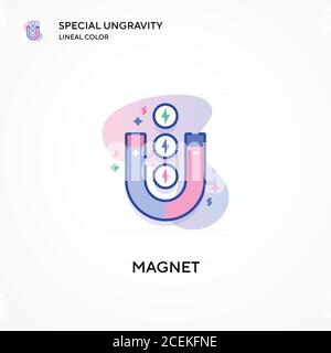 Magnet special ungravity lineal color icon. Modern vector illustration concepts. Easy to edit and customize. Stock Vector