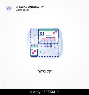Resize special ungravity lineal color icon. Modern vector illustration concepts. Easy to edit and customize. Stock Vector