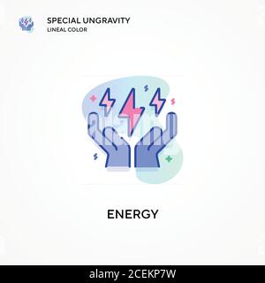 Energy special ungravity lineal color icon. Modern vector illustration ...