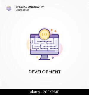 Development special ungravity lineal color icon. Modern vector illustration concepts. Easy to edit and customize. Stock Vector
