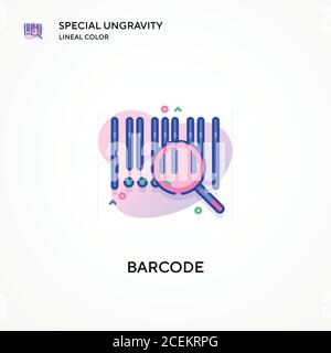 Barcode special ungravity lineal color icon. Modern vector illustration concepts. Easy to edit and customize. Stock Vector