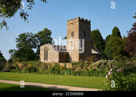 The Norman church of St Mary's in the village of Chastleton, Oxfordshire Stock Photo