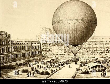 . Histoire des ballons et des aéronautes célèbres .... Stock Photo