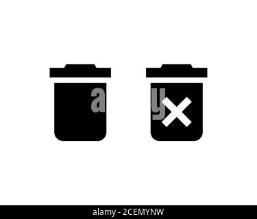 Trash can icon. Delete button. Rubbish basket. Vector on isolated white background. EPS 10 Stock Vector