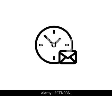 Envelope, lock, mail line icon. Vector on isolated white background. EPS 10 Stock Vector