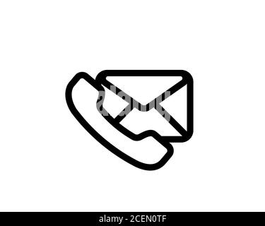 phone email vector icons