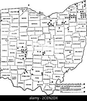 Map of Madison County, Ohio Stock Photo - Alamy