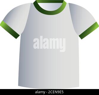 green and white t-shirt with corporate designs vector illustration design Stock Vector