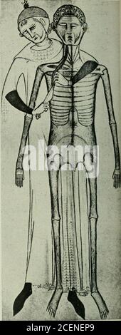 . Studies in the history and method of science. Plate XXXII. From the MS. of GUY DE VIGEVANO of 1345 at CHANTILLY Stock Photo