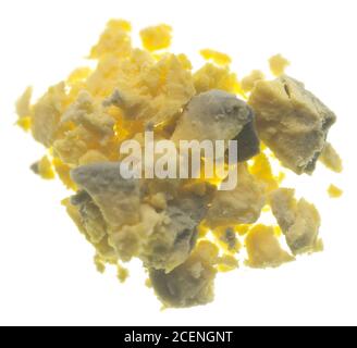 Egg yoik isolated on white background Stock Photo