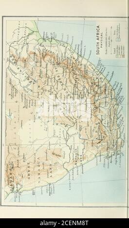 . The Castle Line atlas of South Africa : a series of 16 plates, printed in colour, containing 30 maps and diagrams, with an account of the geograaphical features , the climate, the mineral and other resources, and the history of South Africa. And an index of over 6,000 names. Stock Photo