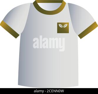 brown and white t-shirt with corporate designs vector illustration design Stock Vector
