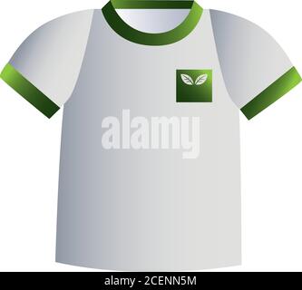 green and white t-shirt with corporate designs vector illustration design Stock Vector