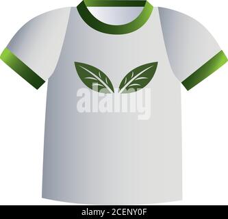 green and white t-shirt with corporate designs vector illustration design Stock Vector