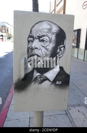 Hollywood, California, USA 1st September 2020 A general view of atmosphere of John Lewis Street Art on Hollywood Blvd in Hollywood, California, USA. Photo by Barry King/Alamy Stock Photo Stock Photo