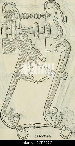 . Trattato dell'imbrigliare, maneggiare, et ferrare cavalli : diviso in tre parti, con alcvni discorsi sopra la natura di caualli, con disegni di briglie, maneggi, & di caualieri a cauallo, & de ferri d'esso. PRIMO 5J. T4 TRATTATO Stock Photo