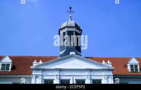 Jakarta, Indonesia - July 10, 2019: The dome of the Fatahillah Museum (The Jakarta History Museum) in Old City. Stock Photo