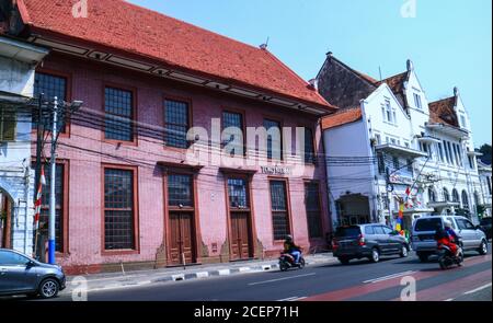 Jakarta, Indonesia - July 10, 2019: Toko Merah (Red Shop) is a Dutch colonial landmark in Jakarta Old Town. Built in 1730. Stock Photo