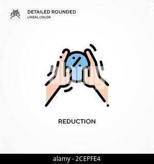 Reduction vector icon. Modern vector illustration concepts. Easy to edit and customize. Stock Vector