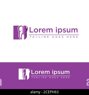 Dental icon trendy and modern dental symbol with color purple. Flat design dental icon isolated on white background. Vector illustration EPS.8 EPS.10 Stock Vector