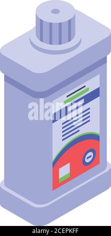 Softener bleach icon, isometric style Stock Vector
