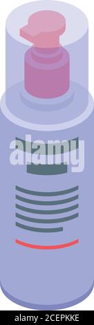 Softener foam bottle icon, isometric style Stock Vector