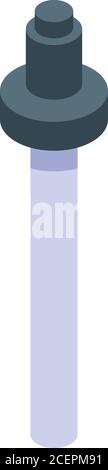 Essential oils pipette icon, isometric style Stock Vector