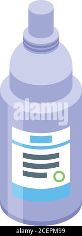 Softener spray bottle icon, isometric style Stock Vector