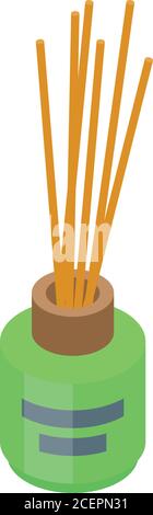 Mint sticks diffuser icon, isometric style Stock Vector