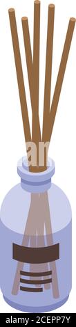 Fresh sticks diffuser icon, isometric style Stock Vector