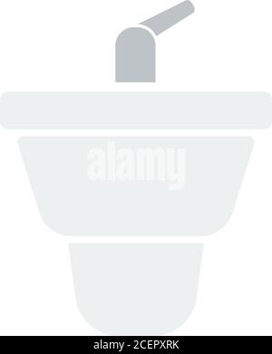 Bidet Icon. Flat Color Design. Vector Illustration. Stock Vector