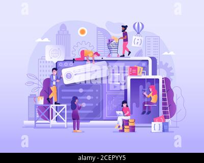 Web Site Develop or Under Construction Page Stock Vector