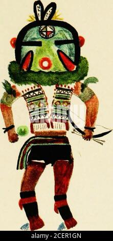 . Hopi Katcinas drawn by native artists. PIOKOT Stock Photo
