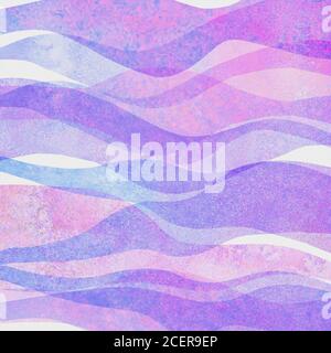Watercolor transparent wave grunge purple colorful background. Watercolour hand painted waves illustration. Banner frame backdrop splash design. Grung Stock Photo