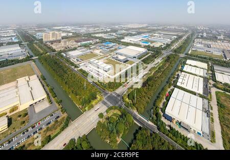 Suzhou. 31st Oct, 2019. Aerial photo taken on Oct. 31, 2019 shows a view of the Sino-Germany Innovation Park in Taicang, east China's Jiangsu Province. Credit: Li Bo/Xinhua/Alamy Live News Stock Photo