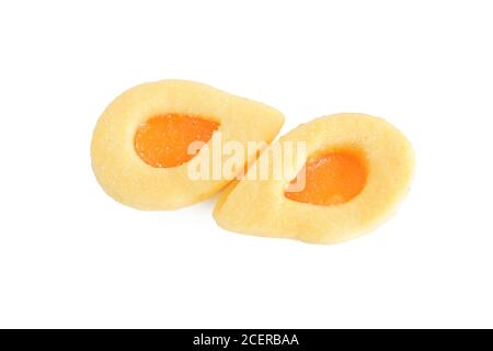 Homemade shortbread cookies isolated on white background Stock Photo