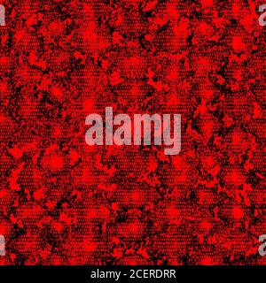 Snakeskin seamless pattern. Monochrome black and red reptile repeating texture. Textured snake skin fashionable background. Fashion and stylish animal Stock Photo