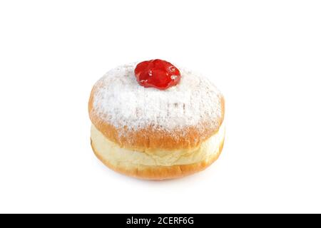 Jelly doughnut isolated on white background Stock Photo
