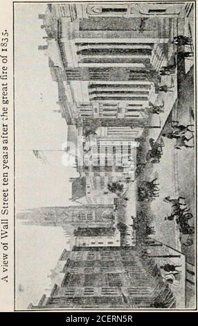 . The city of New York. John and WiUiam streets. Events moved rapidly after this through-out the entire English possessions in NorthAmerica, culminating in the Battle of Lex-ington, which opened the Revolution inreality. When the Declaration of Inde-pendence was read in New York, the citi-zens proceeded to Bowling Green, tore downthe leaden statue of George III and meltedit into bullets. During the war New York was occupiedby the British almost from the first to thelast, and suffered niore in proportion thanany other single city or section of the coun-try. While the city itself was free fromac Stock Photo