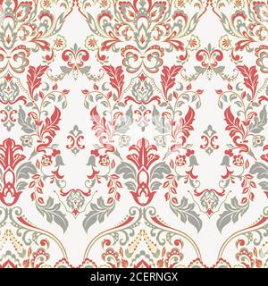 Vector floral wallpaper. Classic Baroque floral ornament. Seamless vintage pattern Stock Vector
