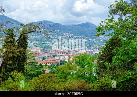 Intra, City of Verbania, seen from Val Grande national park Stock Photo