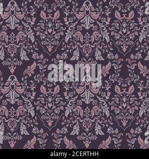 Ornate damask background. Vector vintage wallpaper Stock Vector