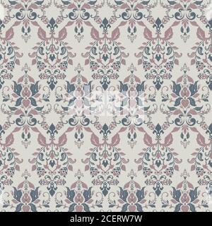 Damask seamless floral pattern. Seamless vector wallpapers Stock Vector
