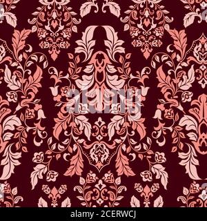 Ornate damask background. Vector vintage wallpaper Stock Vector