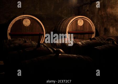 Ararat is an Armenian brandy that has been produced by the Yerevan Brandy Company since 1887. Photographed at the Ararat distillery Armenia Stock Photo